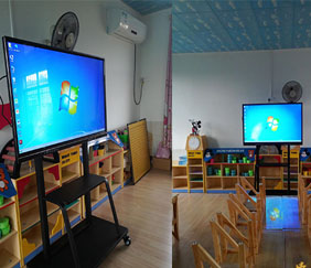 广州黄埔区某幼儿园应用55寸教学一体机